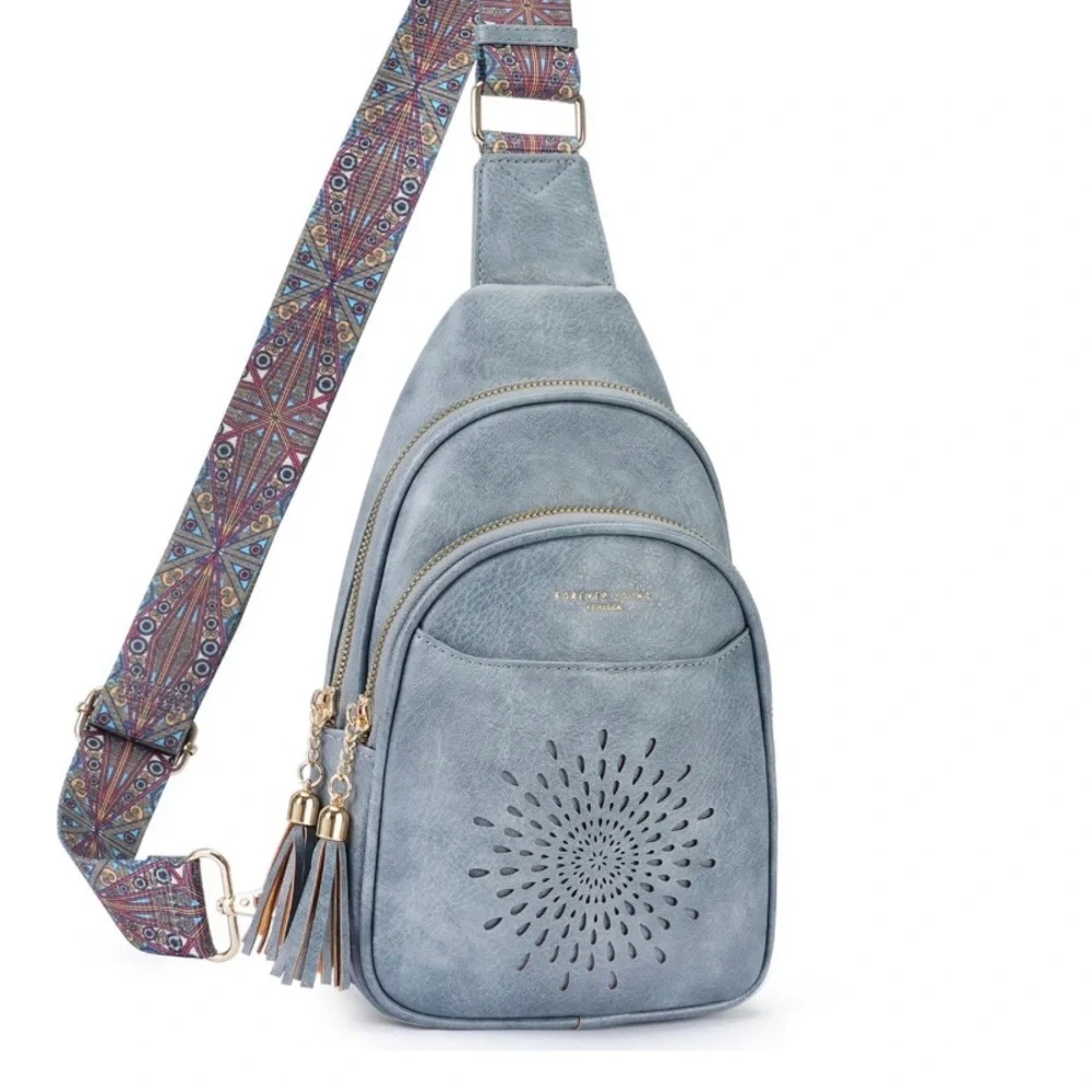 Sling Bag Cell Phone Purse Vegan Leather Crossbody Bags - Picture 1 of 4